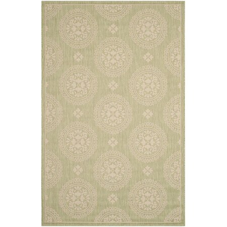 Safavieh 4 ft. x 5 ft. 7 in. Courtyard Power Loomed Rectangle Area Rug, Sweet Pea CY6716-218-4